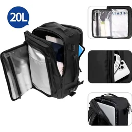 TECH-PROTECT Reiserucksack mit Platz für einen Laptop, 20l, Tech-Protect Defender S50, Schwarz