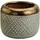 Botle Keramik Oval Glasiert Blumentopf Grau & Gold H 14cm D 13cm Vintage Skandinavischen Stil Ornament