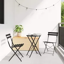 vidaXL Bistroset 3-tlg. Anthrazit