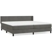 VidaXL Boxspringbett mit Matratze Dunkelgrau 200x200 cm Samt