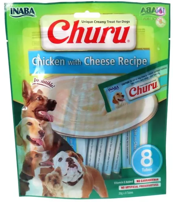 INABA Hundesnack Huhn und Käse, 8 Sticks