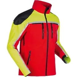 Pfanner® Forstschutzjacke FOREST LIGHT, rot/gelb 1 Stück, Größe: XS
