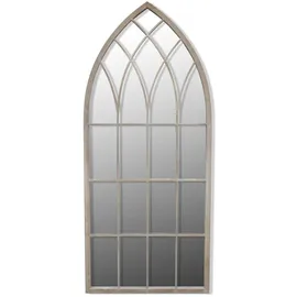 vidaXL Rustikaler Gartenspiegel Bogen 50 x 115 cm Silber/Weiß