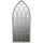 vidaXL Rustikaler Gartenspiegel Bogen 50 x 115 cm Silber/Weiß