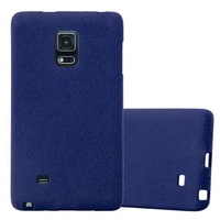 Cadorabo TPU Frosted Cover Galaxy Note Edge Hülle Blau