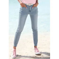 Slim-fit-Jeans, mit Logodruck, schmale Passform, softe Denimqualität, Gr. 44 - N-Gr, blue washed, , 26973312-44 N-Gr