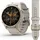 Garmin fenix 8 AMOLED 43 mm sapphire, nebelgrau / softgold mit QuickFit-Leder-Armband 20 mm