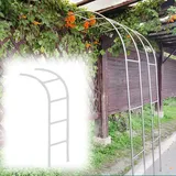 GUOGLZ Rankhilfe Halbbogen, Verzinkt RosenHalbbogen, GartenTorbogen Metall Stabil Rosenbögen, Für Hochzeit Partys(140 * 24ocm(4.6 * 7.9ft))