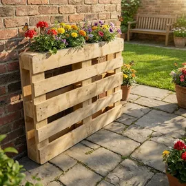 ideoon garden Premium Pflanzkasten 39 x 14 x 9 cm Silber