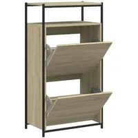 VidaXL Schuhschrank Sonoma-Eiche 60x34x112 cm Holzwerkstoff