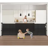 Vevor einziehbares Babygitter (87 cm hoch ausziehbar bis 280 cm breit) ausziehbares Gitter für Kinder Haustiere, Netzmaterial, Treppenschutzgitter