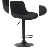 CLP Barhocker Lentini Stoff Schwarz