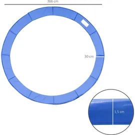 Homcom Trampolin Randabdeckung Ø366 cm-Blau) (Trampolin nicht inbegriffen)