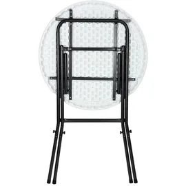 CASARIA Stehtisch Ø 72 x 110 cm weiß klappbar 2 St.
