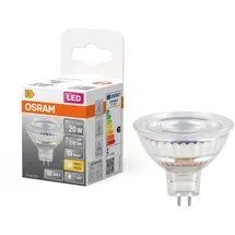 Osram LED Spot Lampe Star MR16 2W 827, 2700K warmweiß, GU5.3, 120°, 210 lm, Niedervolt, Vollglas Design