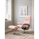 Stressless Relaxsessel STRESSLESS Sunrise Sessel Gr. ROHLEDER Stoff Q2 FARON, Cross Base Eiche, Rela x funktion-Drehfunktion-PlusTMSystem-Gleitsystem-BalanceAdaptTM, B/H/T: 83 cm x 105 cm x 74 cm, pink (light q2 faron) Lesesessel und Relaxsessel