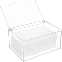 Winter Shore Dryer Sheets Acryl Aufbewahrung - Acryl Box Transparent mit Deckel für Reinigungsmittel, Wäscheklammern, Trocknerbälle, Waschmittel Pods - Rechteckig, Maximales Fassungsvermögen 1,8 L