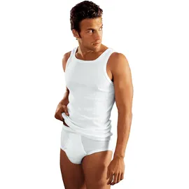 CLIPPER Unterhemd (4 St.), aus Doppelripp, Tanktop, Unterziehshirt Gr. 7 (7), weiß, , 214608-7