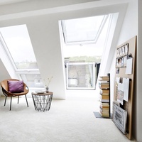 VELUX GDL Balkon Holz/Kiefer weiß lackiert ENERGIE PLUS Dachfenster, 78x252 cm (MK19)