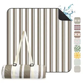 Sekey Picknickdecke Wasserdicht 200 x 200 cm braun