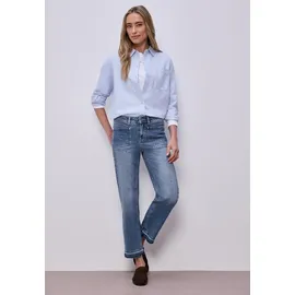 STREET ONE Amalia Straight Leg Hosen Blau 33 28