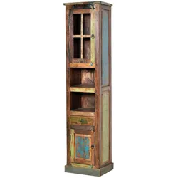 Badezimmer-Hochschrank 'Seaside' Massivholz Recycletes Holz Shabby Chic