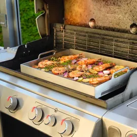 Grillrost.com Das Original Griddle 550 cm x 386 cm rostfrei Silber