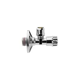 ASW Eckventil 1/2" x 3/8"  422504  chrom, selbstdichtend, mit Rosette