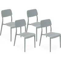 Konsimo® Gartenstuhl, Grau, Kunststoff, 47.5x84x55.5 cm, Gartenmöbel, Gartenstühle, Gartenstühle