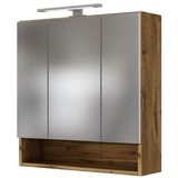 Held MÖBEL Spiegelschrank »Livorno«, 60 cm, Tiefe: 20 cm, wotaneichefarben - bunt
