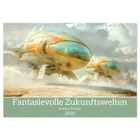 Calvendo Fantasievolle Zukunftswelten - Science Fiction (Wandkalender 2026 DIN