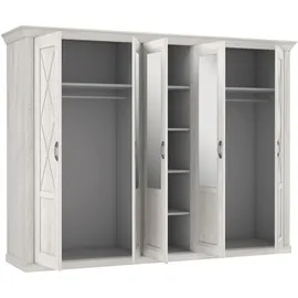 Forte Drehtürenschrank Kashmir 268 x 204,9 x 62,6 cm Weiß