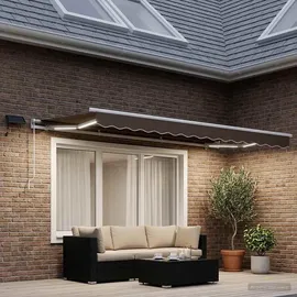 vidaXL Ausziehbare Markise 300 x 250 cm taupe