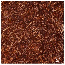 Draht-deko Drahtbälle, Drahtkugeln. Ca 30 mm. 10 Stück. Farbe: BRAUN