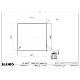 Blanco Subline 500-IF/A SteelFrame weiß + Excenterbetätigung + InFino