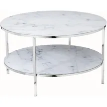 SalesFever Couchtisch Ø 80 cm mit 2 Ablagen