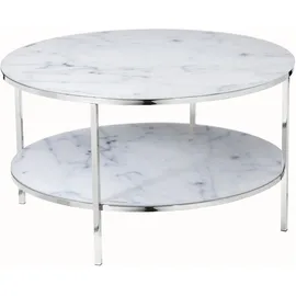 SalesFever Couchtisch Ø 80 cm mit 2 Ablagen