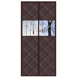 Yekuhe Magnetischer Wärmeschutzvorhang mit Transparentem Fenster, Thermo Türvorhang, Selbstschließend, Wasserdicht & Winddicht, Isolationsschutz, Isolier Schutz, Thermovorhang(Brown,100x200cm)