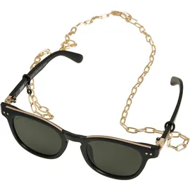 URBAN CLASSICS Sunglasses Italy with chain schwarz, - ONE SIZE