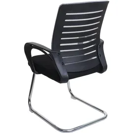 Mendler 2er-Set Konferenzstuhl HWC-K51, Besucherstuhl Freischwinger, 150kg belastbar Stoff/Textil ~ grau