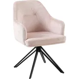Home affaire Esszimmerstuhl Alaro (2 St), mit Drehfunktion, Armlehnstuhl rosa