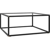 vidaXL Couchtisch Schwarz mit Hartglas 80x80x35 cm