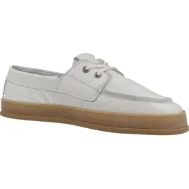TAMARIS Damen Moccassin flach Leder, weiß, 41 EU