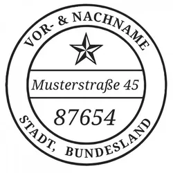 Monogrammstempel - Stern - Trodat 4642