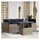 vidaXL Gartensofa-Set 7-tlg. grau Polyrattan