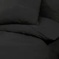 VidaXL Bettwäsche-Set Schwarz 155x220 cm Baumwolle