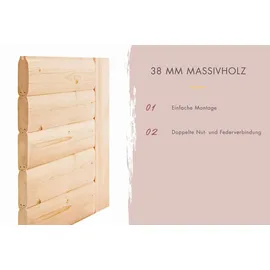 Karibu Sandra inkl. 9 kW Ofen + ext. Steuerung + Dachkranz