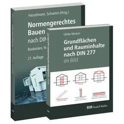 Buchpaket: Normengerechtes Bauen nach DIN 276/DIN 277 & Grundflächen und Rauminhalte nach DIN 277 im Bild