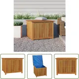 Gartenbox 75x75x58 cm Massivholz Akazie - Holz Gartenbox - Akzientenschrank - Gartenschuppen - Outdoor Box - Lagerschrank - The Living Store