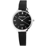 Excellanc Damenuhr Analog Armbanduhr Kunstleder schwarz Quartzwerk